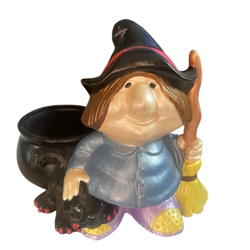 Vintage Halloween Ceramic ghosts and witch